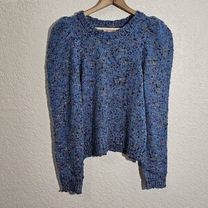 Koko + Mason Puff Sleeve Confetti Knit Sweater